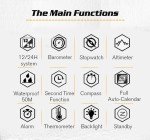 Men's Outdoor Analog-Digital Military Watch with Compass