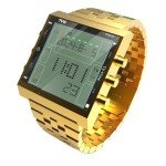 Men's Waterproof Military Digital Watch - Gold