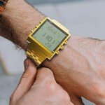 Men's Waterproof Military Digital Watch - Gold