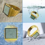 Men's Waterproof Military Digital Watch - Gold