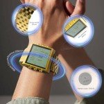 Men's Waterproof Military Digital Watch - Gold