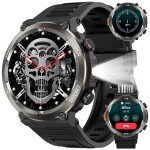Tactical Military Smart Watch for Men, 5ATM Waterproof