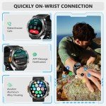 Tactical Military Smart Watch for Men, 5ATM Waterproof