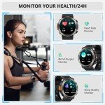 Tactical Military Smart Watch for Men, 5ATM Waterproof