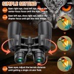 High-Powered 10-30x50 Zoom Binoculars for Adults