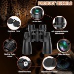 High-Powered 10-30x50 Zoom Binoculars for Adults