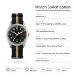 TACTICAL FROG Military 36mm Waterproof Analog Watch