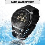 Men's Waterproof Digital Military Dive Watch - Black