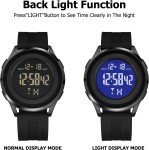 Men's Waterproof Digital Military Dive Watch - Black