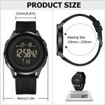 Men's Waterproof Digital Military Dive Watch - Black