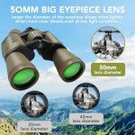High-Powered 20x50 Waterproof Binoculars for Adults
