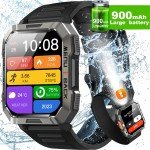 Tactical Men's Smart Watch with Heart Rate Tracker