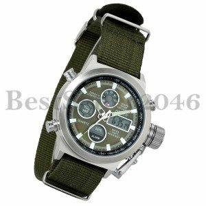 Men's Tactical Nylon Strap Sport Watch