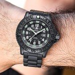 ADDIESDIVE Men's All-Black Military Quartz Watch