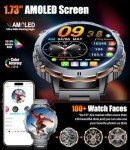 LIGE Men's Smart Watch with AMOLED Display and Bluetooth