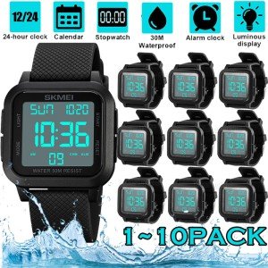 Men's Waterproof Military Sports Digital Watch