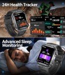 LIGE Men's Military Smart Watch with HD Screen