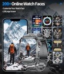 LIGE Men's Military Smart Watch with HD Screen