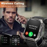 Men's Rugged Tactical Smart Watch with Call Features