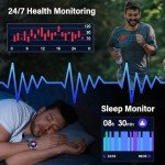 Men's Military Smart Watch with Fitness Tracking