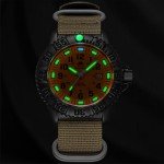 ADDIESDIVE Men's Orange Dial Army Sport Watch