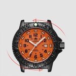 ADDIESDIVE Men's Orange Dial Army Sport Watch