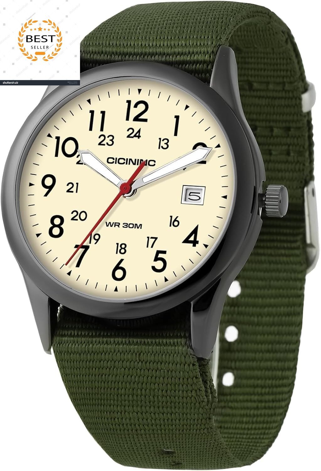 Rugged Expedition Scout Military Wrist Watch 38mm