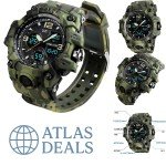Men's Outdoor Tactical Dual Display Watch 164FT Waterproof