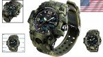 Men's Outdoor Tactical Dual Display Watch 164FT Waterproof
