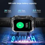 Military Tactical Smart Watch for Men Fitness Tracker