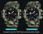 Men's Outdoor Tactical Dual Display Watch 164FT Waterproof
