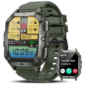 Tactical Waterproof Smart Watch for Men - Military Green