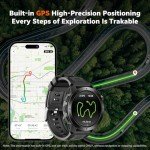 Wesocfit Military Smartwatch with GPS and Health Monitoring
