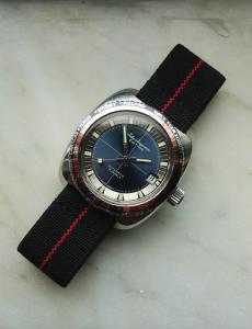 Vintage Jules Jurgensen World Time Dive Watch Reference H.66.208 36mm Case Date