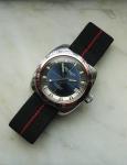 Vintage Jules Jurgensen World Time Dive Watch Reference H.66.208 36mm Case Date