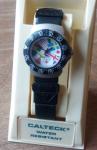 Vintage New Calteck 200m Women's Black Dive Watch Malibu Surf 