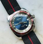 Vintage Jules Jurgensen World Time Dive Watch Reference H.66.208 36mm Case Date