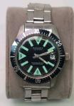 Rare Vintage Saxony Allsport Stainless Steel Diver Manual Wind Men's Watch Runs