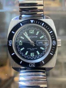 Customtime Mens Vintage Dive Watch, 5ATM, Good Mechanical And Cosmetic Condition