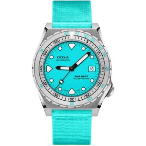 New DOXA Sub 600T Aquamarine Automatic Turquoise Men's Watch 862.10.241.25