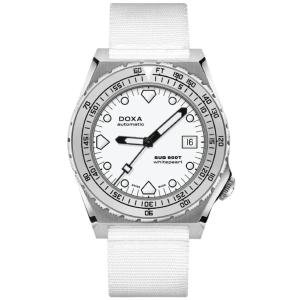 New DOXA Sub 600T Whitepearl Dial Fabric Strap Men's Watch 862.10.011.23