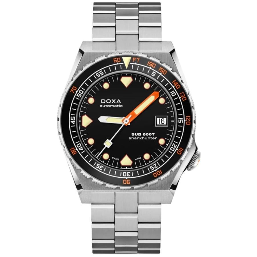 New DOXA Sub 600T Sharkhunter Automatic Black Dial Men's Watch 861.10.101.10