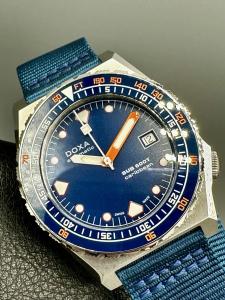 DOXA SUB 600T Caribbean Blue Swiss Automatic 600m Diver 40mm Doxa Rubber Strap