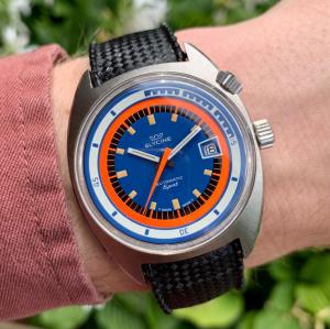 Glycine Airman SST “Sport” Super Compressor Blue Dial Automatic Wristwatch