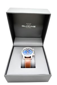 NEW GLYCINE AIRPILOT WATCH GL0351 44mm Swiss Quartz / BOX & HAT
