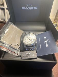 Glycine Men's Airman 40mm Auto Watch GL0376 24hr Dial Date GMT On Bracelet #8753