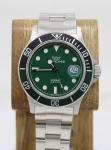 Glycine Combat Sub Green 42mm Date Dial Watch W/ Box & Cards GL1014