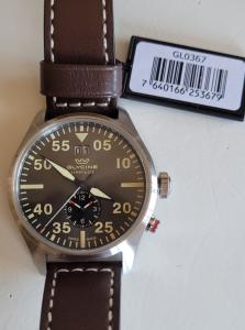 Glycine Airpilot Swiss Men's Pilot Watch 1WC Style Brown metal Dial GL0367 44mm