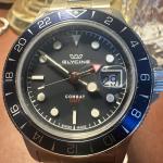 Glycine Combat Sub Sport GMT Quartz Dark Blue Dial GL1051 Orig Box #2011