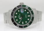 Glycine Combat Sub Green 42mm Date Dial Watch W/ Box & Cards GL1014